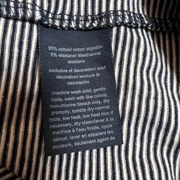 Tommy Hilfiger Lace Up Stripe Shirt Dress Size Large Knee Length Casual Nautical - Picture 6 of 8